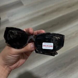 True Religion Tortoise Shell Sunglasses with Gold Accents